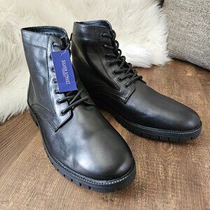 NWT! Silver Street London Chunky Sole Lace Up Hand Finished Leather Boots, 11